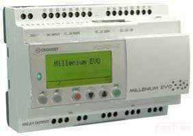 88975101, Millenium EVO Smart Relay with Display, 24 I/O, 24VDC, 8 Configurable Analogue/Digital Inputs, 4 x High Speed 15kHz Digital Inputs, 4 x Std Digital Inputs, 2 x 6 Amp Relay, 6 x 8 Amp Relay