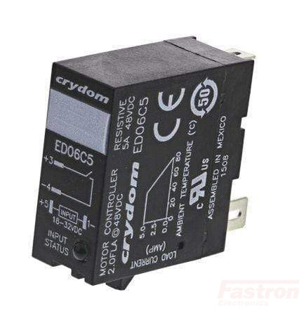 Crydom - Sensata Relay Slimline ED06C5, EMR plug in Solid State Relay,, 18-32VDC control, 5 Amp 1-48V DC output FE-ED06C5