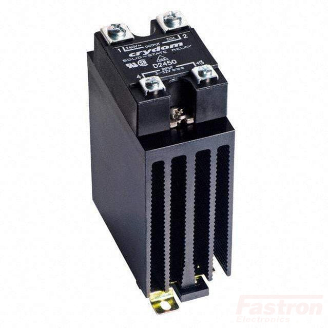 Crydom - Sensata Solid State Relay Heatsink Assembly AC Load HS151DR + HA4850, Panel or Din Rail Mount Solid State Relay,, 90-280VAC Control Input, 90-530VAC Output, 40 Amps FE-HS151DR + HA4850