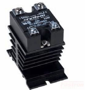 Crydom - Sensata Solid State Relay Heatsink Assembly DC Load HS211 + D5D07, Din Rail Mount DC Solid State Relay, with Heatsink 3-32VDC control, 6A @ 40 Deg C, 500VDC Load FE-D5D07 + HS211