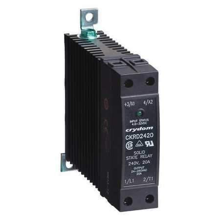 Crydom - Sensata SSR AC Load CKRD4830, Solid State Relay, Single Phase 3.5 - 32VDC Control, 30A, 48-530VAC Load, Din Rail FE-CKRD4830