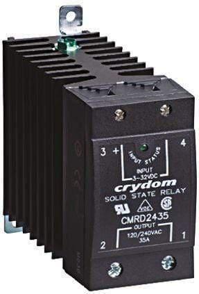 Crydom - Sensata SSR AC Load CMRD6045, Solid State Relay, Single Phase 90-280VAC Control, 45A, 48-660VAC Load, Din Rail FE-CMRD6045
