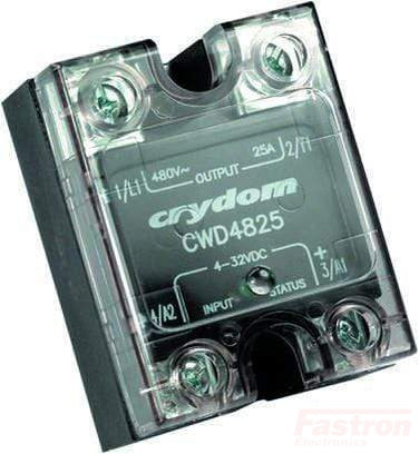 Crydom - Sensata SSR AC Load CWU4850P, Solid State Relay, Single Phase 20-48VDC or 20-280VAC Control, 50A, 48-530VAC Load, High Surge Rating w/status LED + Overvoltage Protection FE-CWU4850P