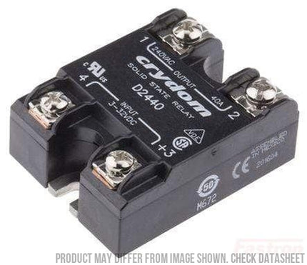 Crydom - Sensata SSR AC Load D2450, Solid State Relay, Single Phase 3-32VDC Control, 50A, 24-280VAC Load FE-D2450