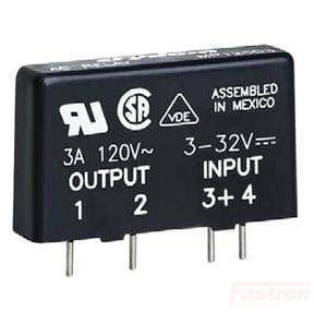 MP240D3, Solid State Relay, Single Phase PCB Mount 3-32VDC Control, 3A, 24-280VAC Load
