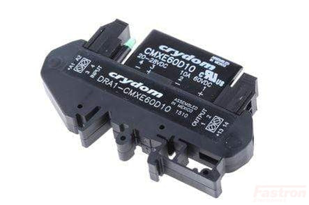 Crydom - Sensata SSR AC Load DRA1-CMXE60D10, Solid State Relay,, 20-28VDC Control, 10 Amp, 0-60VDC Load, Din Rail FE-DRA1-CMXE60D10