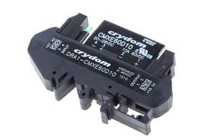 Crydom - Sensata SSR AC Load DRA1-CMXE60D10, Solid State Relay,, 20-28VDC Control, 10 Amp, 0-60VDC Load, Din Rail FE-DRA1-CMXE60D10
