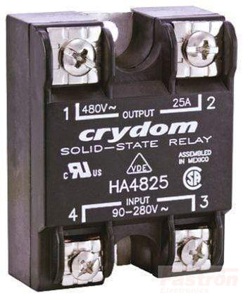 HA4825, Solid State Relay, Single Phase 90-280VAC Control, 25A, 48-530VAC Load