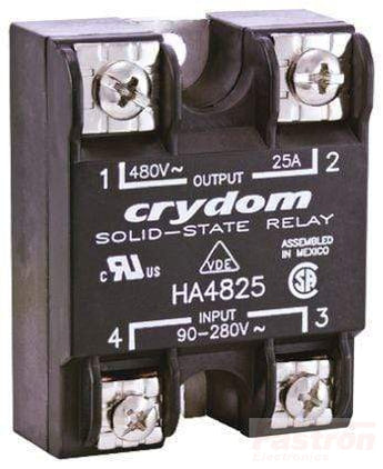 A4850, Solid State Relay, Single Phase 90-280VAC Control, 50A, 48-530VAC Load