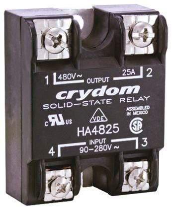 Crydom - Sensata SSR AC Load HA4875, Solid State Relay, Single Phase 90-280VAC Control, 75A, 48-530VAC Load FE-HA4875