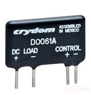 DO061B, Mini-SIP Solid State Relay, 1.7-9VDC Control, 1 Amp, 3-60VDC out, PCB Mount