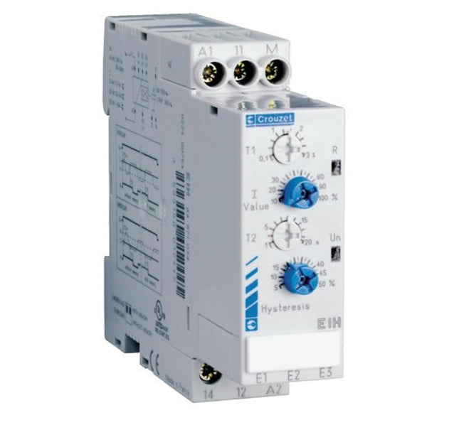 84871034, Current Monitoring Relay with Hysteresis and T2 time Single Phase 0.1 - 10 Amp EIH Series, 100-240VAC/24VDC Supply, Obsolete, Replaced by 84871130