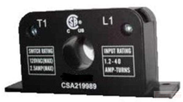 FES003 AC Current Switch, 1-40Amp Self Powered, Average RMS Sensing, 2.5Amp @ 120VAC. Trip Point is fixed at 1Amp