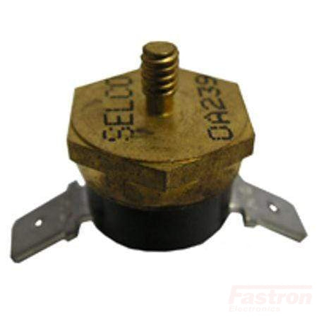 TSSNO-85, 85 Deg C, NO Thermal Switch 10 Deg C Hysteresis, +/-2% Tolerance, M4 Stud Mount, Brass