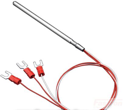 FRTD-6-3-2000-2000 (ST5976), RTD 4 Wire MIMS, 3mm x 2000mm + 6mm x 50mm Tip. 2000mm 4 wire Teflon/Screened/Teflon cable, -50 to 350 Deg C-Temperature Sensor-Fastron Electronics-Fastron Electronics Store