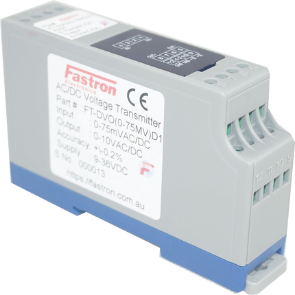 FT-AV(0-230)-D-1, Signal Isolator/Conditioner, 0-230V AC input, 24VDC aux, 4-20mA Average RMS output
