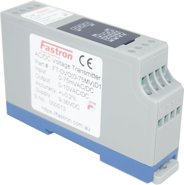 FT-AV(0-150)-D-1, Signal Isolator/Conditioner, 0-150V AC input, 24VDC aux, 4-20mA Average RMS output
