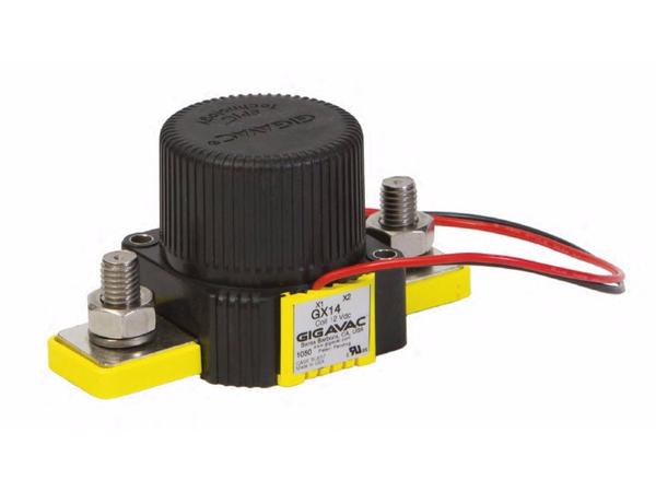 GX14CAC, Contactor SPST-NO, 350+ AMP, 12-800VDC, 24VDC Coil, 38cm Flying leads, SPST-NC Auxiliary Contact, IP67, IP69K