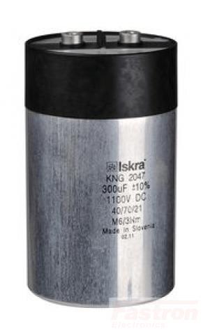 Iskra Doo DC Link Capacitor KNG3047, DC Link 970uF 10% 1000VDC, 80Amp, RRN445_18, H:165mm x D:116mm, M12 Mounting Stud, M6 Terminals, MOQ = 200pcs FE-KNG3047