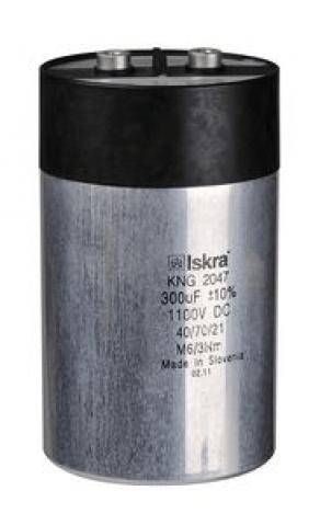 Iskra Doo DC Link Capacitor KNG3047, DC Link 970uF 10% 1000VDC, 80Amp, RRN445_18, H:165mm x D:116mm, M12 Mounting Stud, M6 Terminals, MOQ = 200pcs FE-KNG3047
