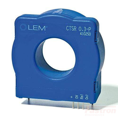 CTSR 0.3-P, C/L Hall Effect Current Transducer,Ipn = 300mA, 20.1mm round aperture, 2.5Vref out, 5VDC supply, X = 1.9%
