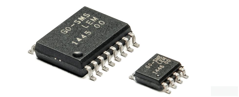 LEM International SA AC/DC Current Hall Effect Sensor GO 10-SMS/SP3, O/L Hall Effect Current Sensor, 40 Amp, SMD, 3.3V Supply FE-GO 10-SMS/SP3