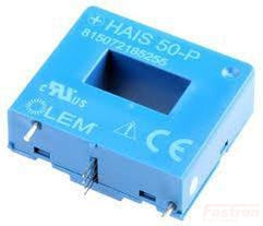 HAIS 100-P, O/L Hall Effect Current Sensor, 100 Amp, Vref 0-5V Output, PCB Mount, 15x8mm sqr, X = 1%