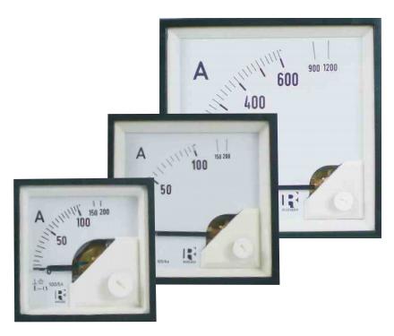 EQ96/500/5A, Moving Iron Ammeter, 500/5A, 96 × 96mm, Class 1.5-Moving Coil Meter-Rishabh Instruments-Fastron Electronics Store