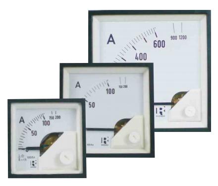 EQ96/300/5A, Moving Iron Ammeter, 300/5A, 96 × 96mm, Class 1.5-Moving Coil Meter-Rishabh Instruments-Fastron Electronics Store