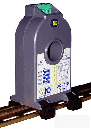 Northern Design Electronics Ltd AC Current Transformer with Process Output XD-I420-1, AC Current Transducer, Average RMS, Ipn = Selectable 5,10,15,20,25 Amp, 4-20mA out, 16-36VDC Loop powered FE-XD-I420-1
