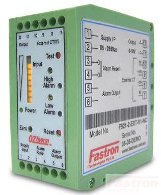 Oztherm DC Current Transducer with Adjustable Trip F923 AC Series Current Transducer with Adjustable High and Low Solid State Relay Alarm