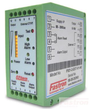 Oztherm DC Current Transducer with Adjustable Trip F923 DC Series Current Transducer with Adjustable High and Low C/O Relay Alarm