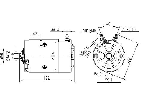 11.216.994 AMJ5882 (AMJ5238) MAHLE - Letrika Unidirectional Clockwise 12VDC Motor, 1.6kW, 2750rpm-DC Motor-MAHLE-Fastron Electronics Store