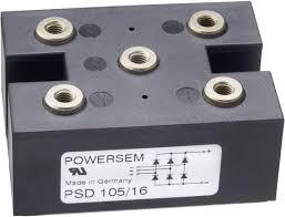 PSD125/16, 3 Phase Diode rectifier Bridge, 125 Amp, 1600V-3 Phase Bridge Rectifier-Powersem-Fastron Electronics Store