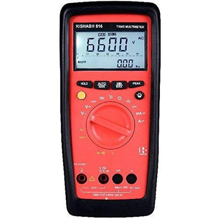 RISHABH DMM 616 Digital Multimeter Basic Accuracy: 0.4%, TRUE RMS MEASUREMENT, Dual display measurement-Portable Meter-RISHABH-Fastron Electronics Store
