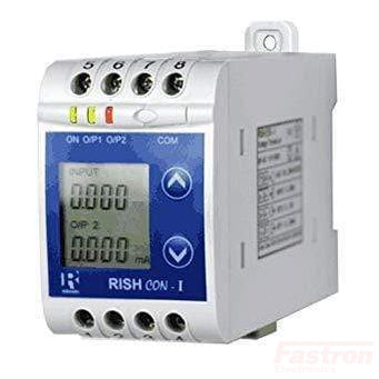 Rish Con-I(5A)-F-H-O1A1-O200-D-Z-Z, AC Current Transducer, Input Programmable True RMS 50Hz, 1A-5A Full Scale, 4-20mA, 60-300VAC/DC Supply, with display