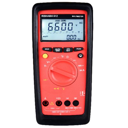 RISHABH DMM 612 Digital Multimeter Basic Accuracy: 0.4%, AVERAGE RMS MEASUREMENT, Dual display measurement-Portable Meter-RISHABH-Fastron Electronics Store