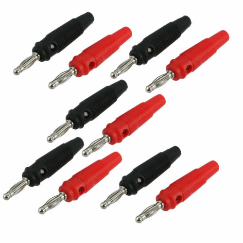 Banana Plugs Black/Red 4mm (2pcs), For Test Equipment/Leads (Current Clamps)