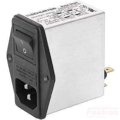 4304.5029, IEC Appliance Inlet C14 with 2.Stage EMC (RFI), Fuseholder 2.pole, Line Switch 2.pole FKID2.50.4/M80.A, 4 Amp