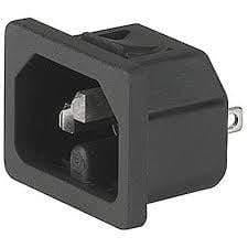 6100.4310, Inlet IEC Snapin.1.0mm 1/4"QC-IEC Appliance Inlet-Schurter-Fastron Electronics Store