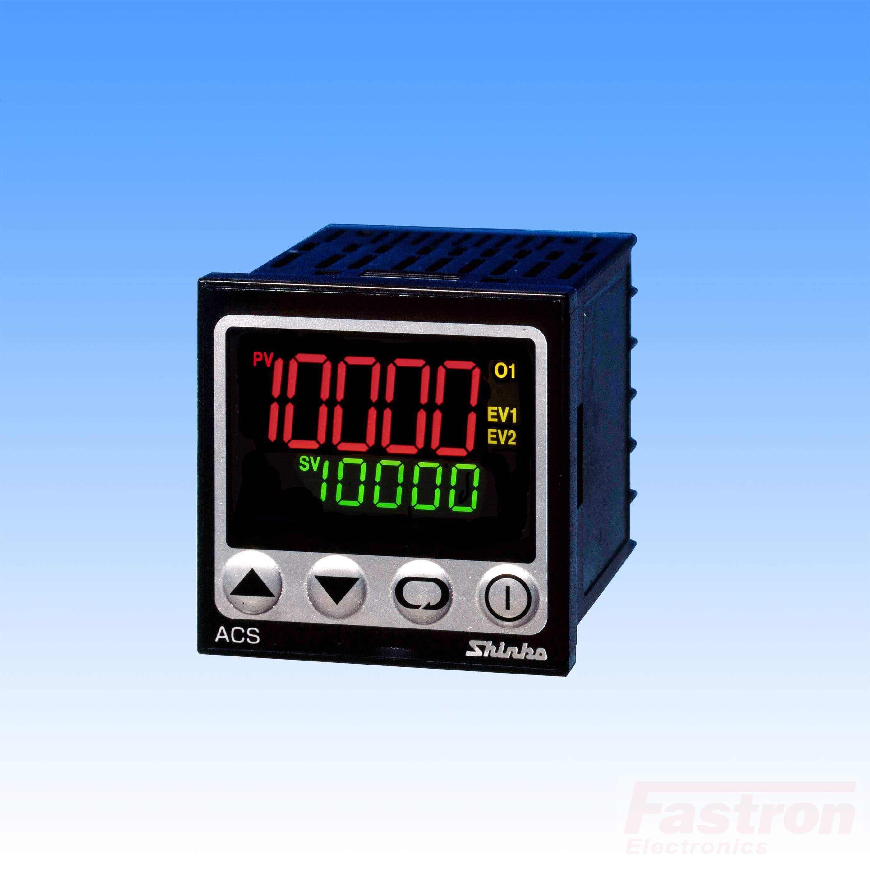 ACS13AS/M1-A2 Temp Controller, 48x48mm, 24VAC/DC, Relay output, 2nd Alarm
