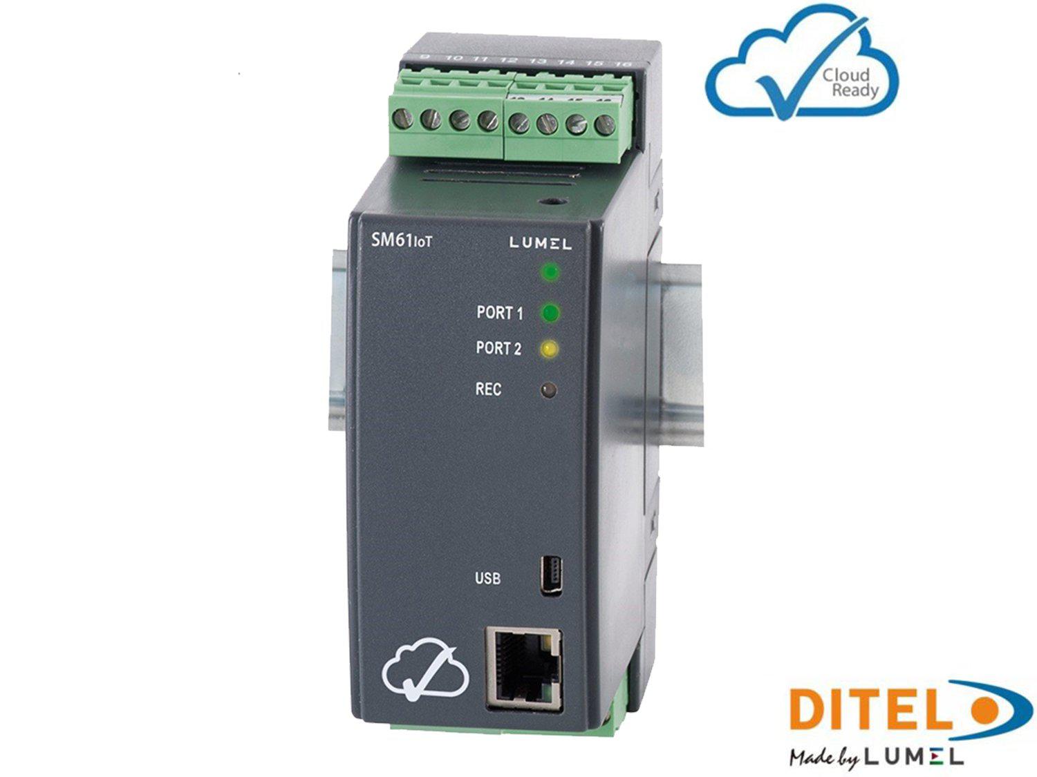 SM61IoT-11MQE0, Datalogger with Internal Web page, Universal 85-253VAC, 90-300VDC, 2 Relays, Modbus TCP/RTU,MQTT,HTTP/TCP/UDP/FTP/RS485/RS232/USB Comms-Communication Accessories-Lumel-Fastron Electronics Store