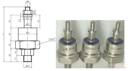 Trent Rotating Diodes RS010810 ZT Rotating Diode, Bottom Stud 3/8" 24 UNF 2A, Top Stud 1/4", 70 Amp, Cathode Stud FE-RS010810 ZT
