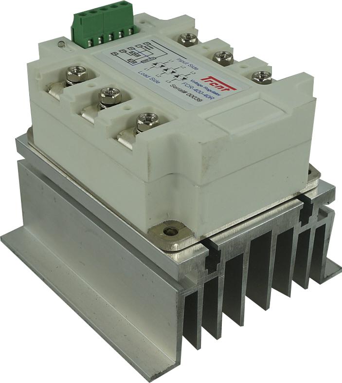 H71/110M & FCR-400-40R, Three Phase Proportional Phase Control Module with Heatsink, 4-20mA,0-10V,500K POT Input, 400VAC, 11 Amp Per Phase @ 50 Deg C